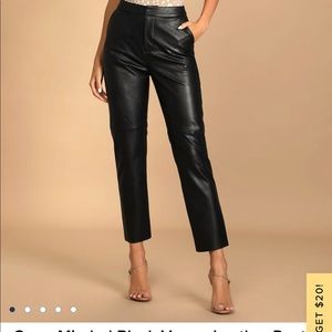 Size M-black vegan leather pants.